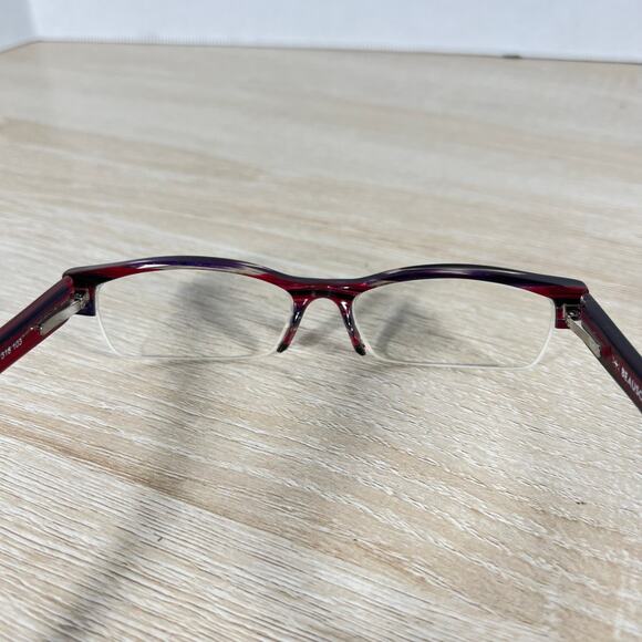 Beausoleil 318 103 Eyeglasses Purple Multicolor Half Rim Excellent Cond main image 6